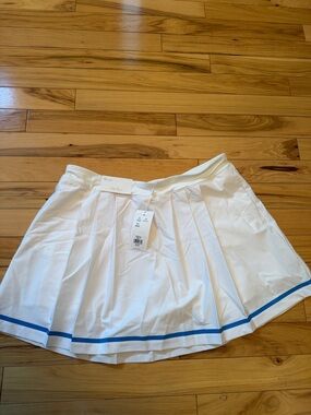 Lady Hagen White Tennis Skort with Blue Trim